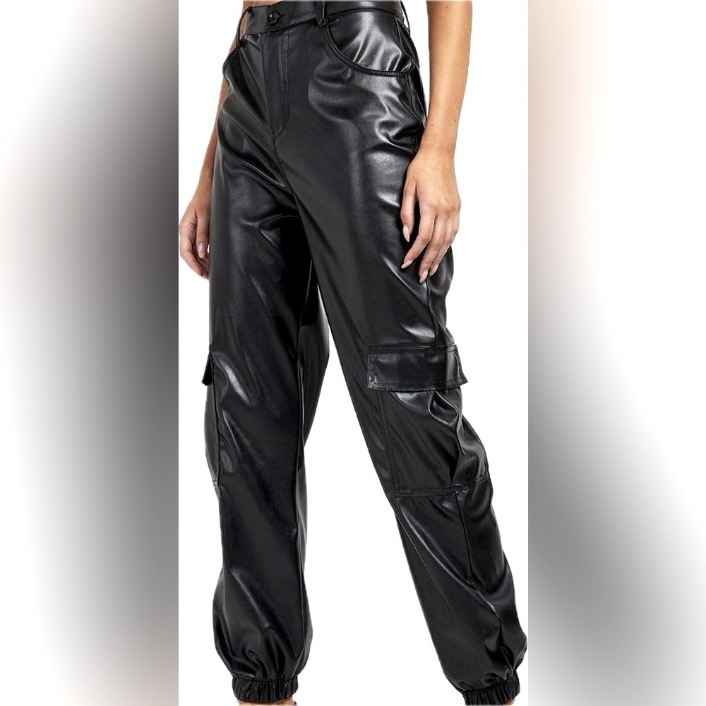 Leather Cargo Pants